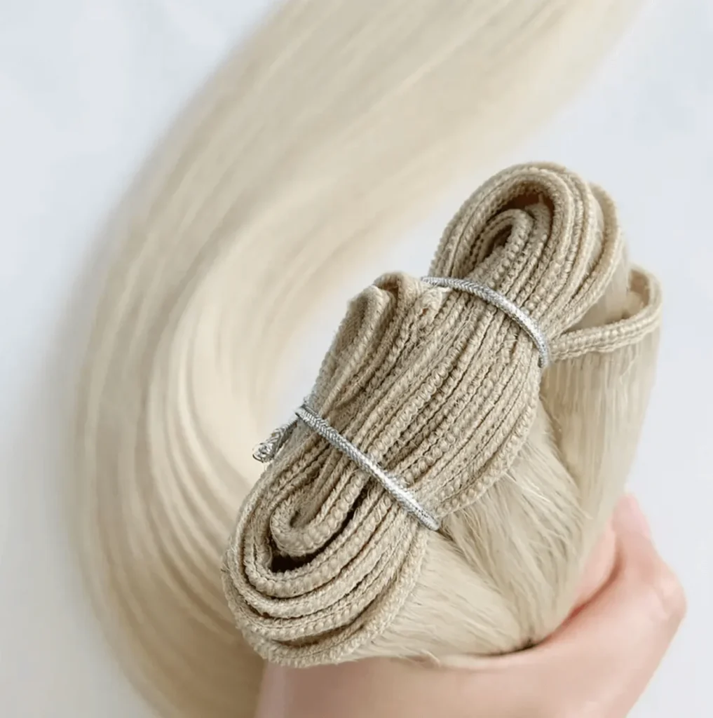 Machine Weft Hair Extensions attachment detail