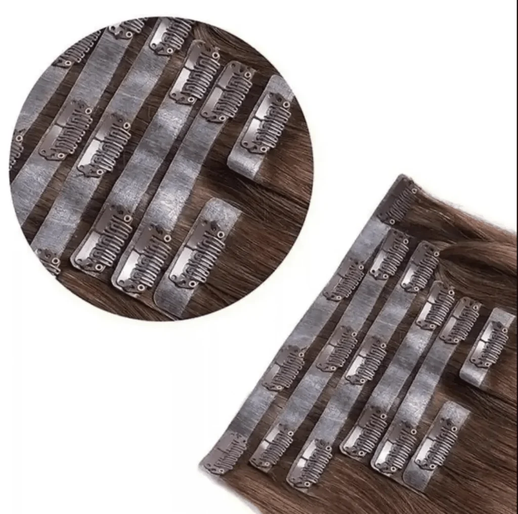 One Piece Clip In Hair Extensions attachment detail